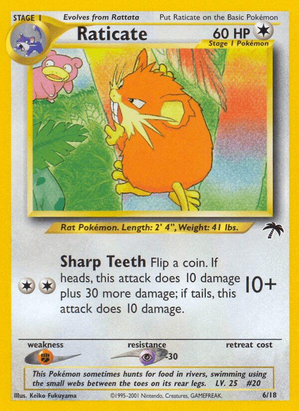 Raticate 6 Southern Islands English Pokemon card