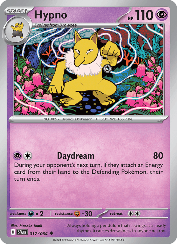 Hypno 17/64 Shrouded Fable English Pokémon card