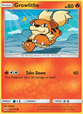 Growlithe 21/149 Sun & Moon Base Set English Pokémon card