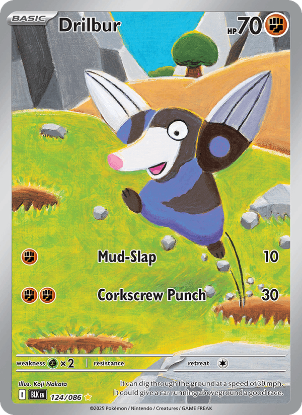 Drilbur 124/86 Black Bolt English Pokémon card