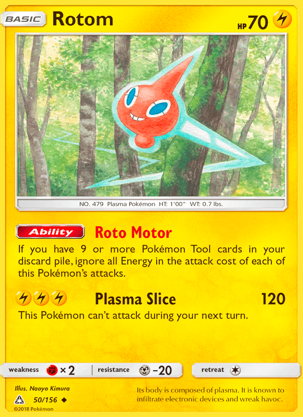 Rotom 50/156 Ultra Prism English Pokémon card