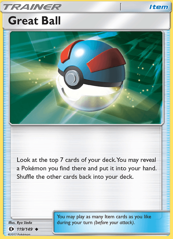 Great Ball 119/149 Sun & Moon Base Set English Pokémon card