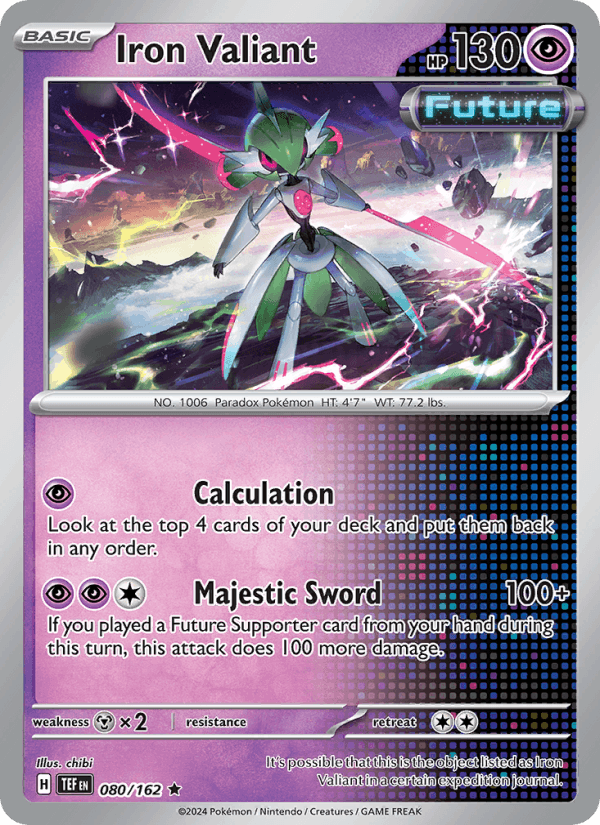 Iron Valiant 80/162 Temporal Forces English Pokémon card