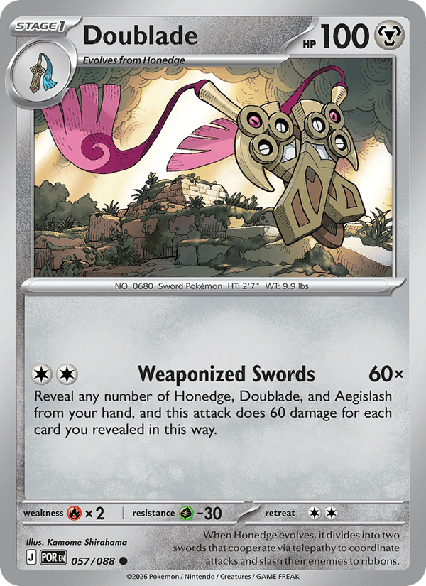 Doublade 57/88 Perfect Order English Pokémon card