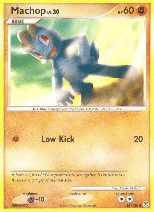 Machop 86/130 Diamond & Pearl English Pokémon card