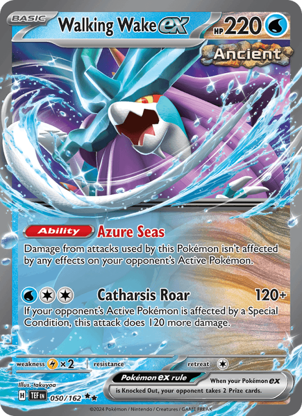 Walking Wake ex 50/162 Temporal Forces English Pokémon card