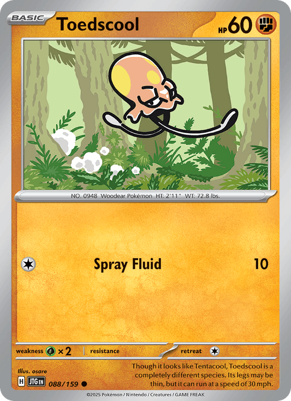 Toedscool 88/159 Journey Together English Pokémon card