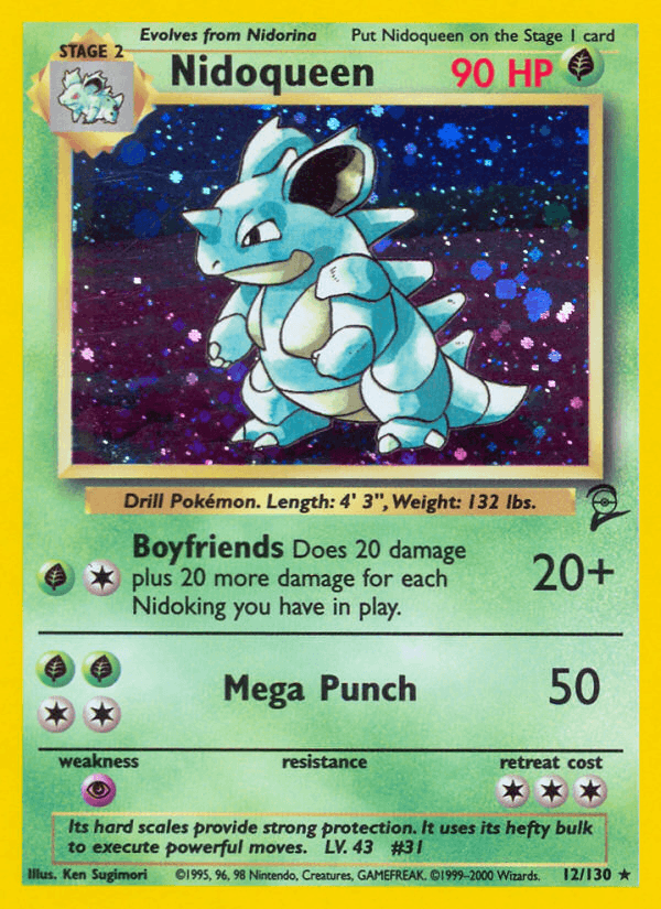 Nidoqueen 12/130 Base Set 2 English Pokémon card