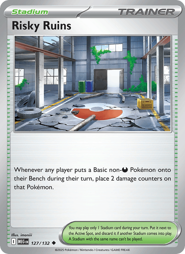 Risky Ruins 127/132 Mega Evolution English Pokémon card