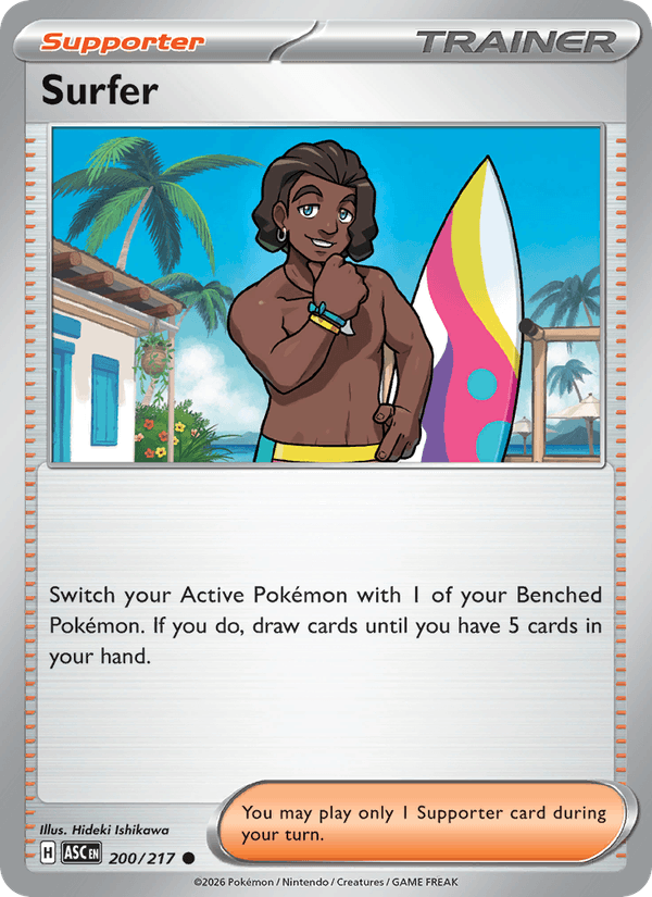 Surfer 200/217 Ascended Heroes English Pokémon card