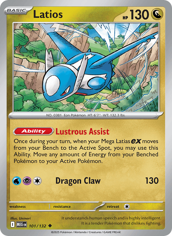 Latios 101/132 Mega Evolution English Pokémon card