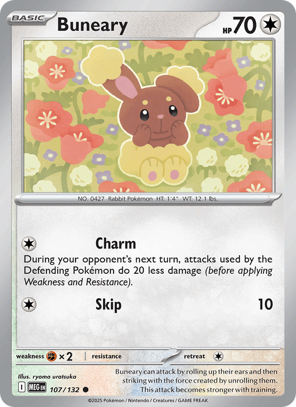 Buneary 107/132 Mega Evolution English Pokémon card