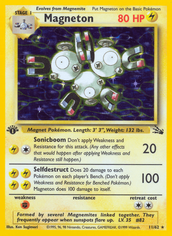 Magneton 11/62 Fossil English Pokémon card