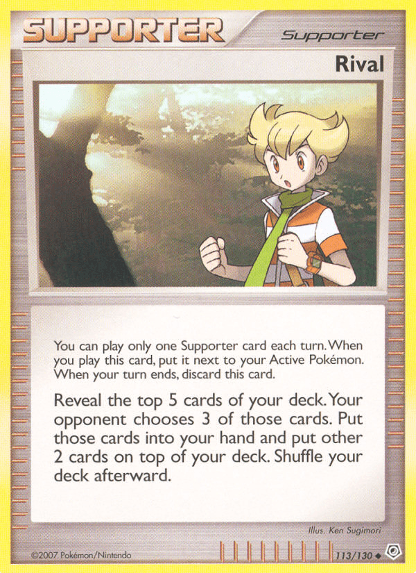 Rival 113/130 Diamond & Pearl English Pokémon card