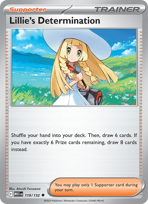 Lillie's Determination 119/132 Mega Evolution English Pokémon card