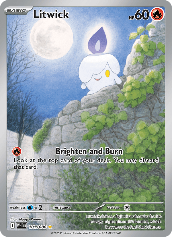 Litwick 101/86 White Flare English Pokémon card