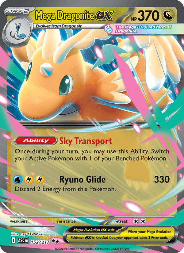 Mega Dragonite ex 152/217 Ascended Heroes English Pokémon card