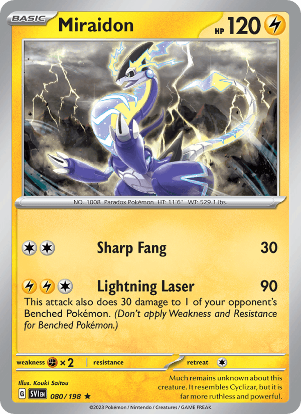 Miraidon 80/198 Scarlet & Violet English Pokémon card
