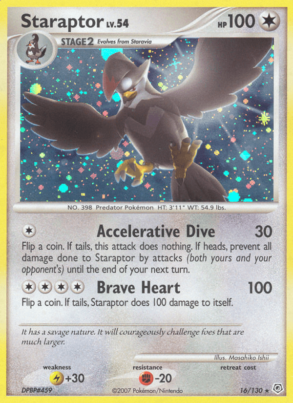 Staraptor 16/130 Diamond & Pearl English Pokémon card