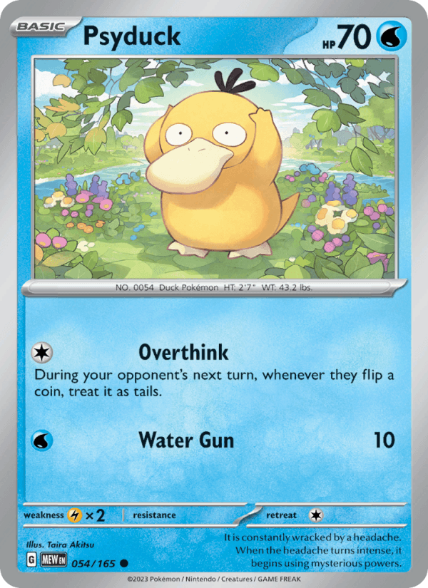 Psyduck 54/165 151 English Pokémon card
