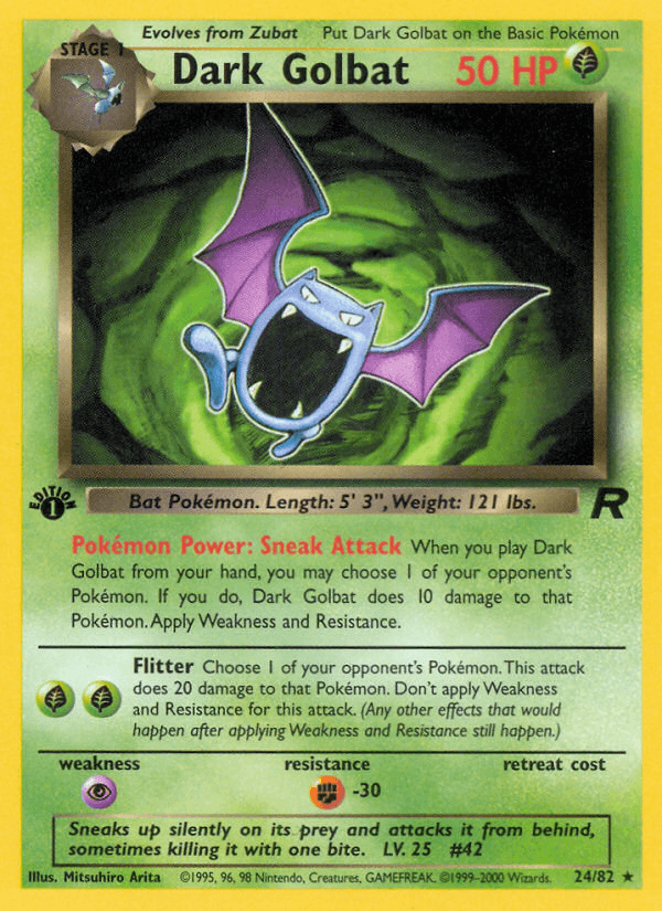 Dark Golbat 24/82 Team Rocket English Pokémon card
