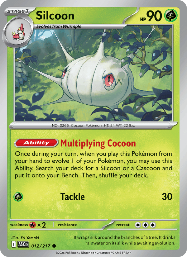 Silcoon 12/217 Ascended Heroes English Pokémon card