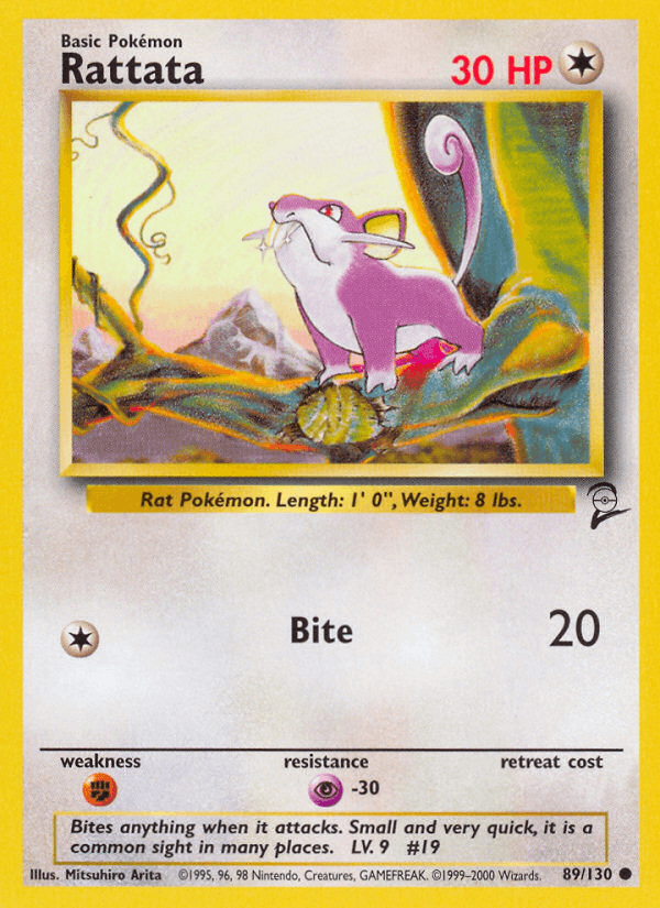 Rattata 89/130 Base Set 2 English Pokémon card