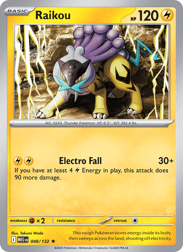 Raikou 48/132 Mega Evolution English Pokémon card