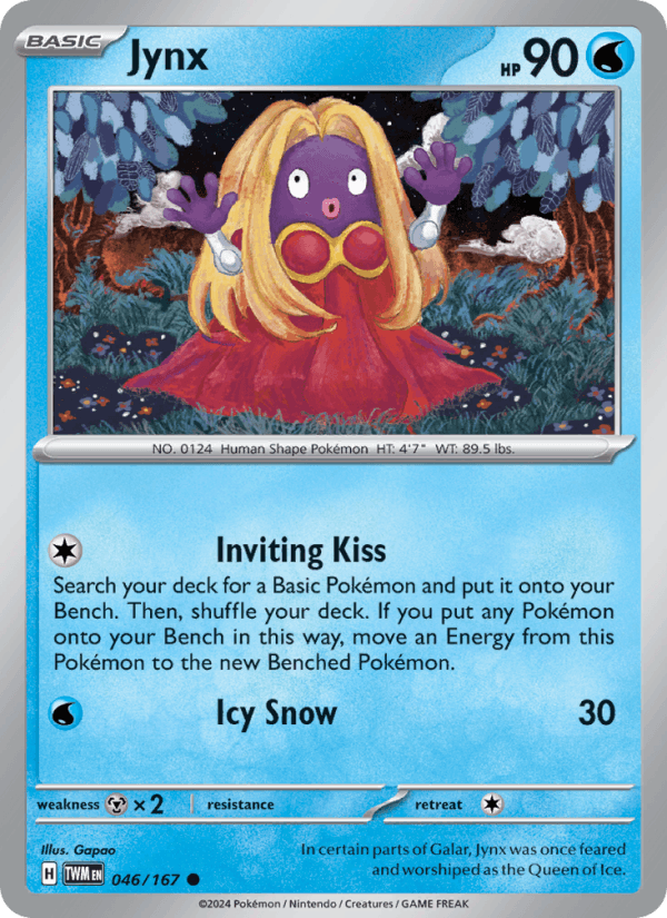 Jynx 46/167 Twilight Masquerade English Pokémon card