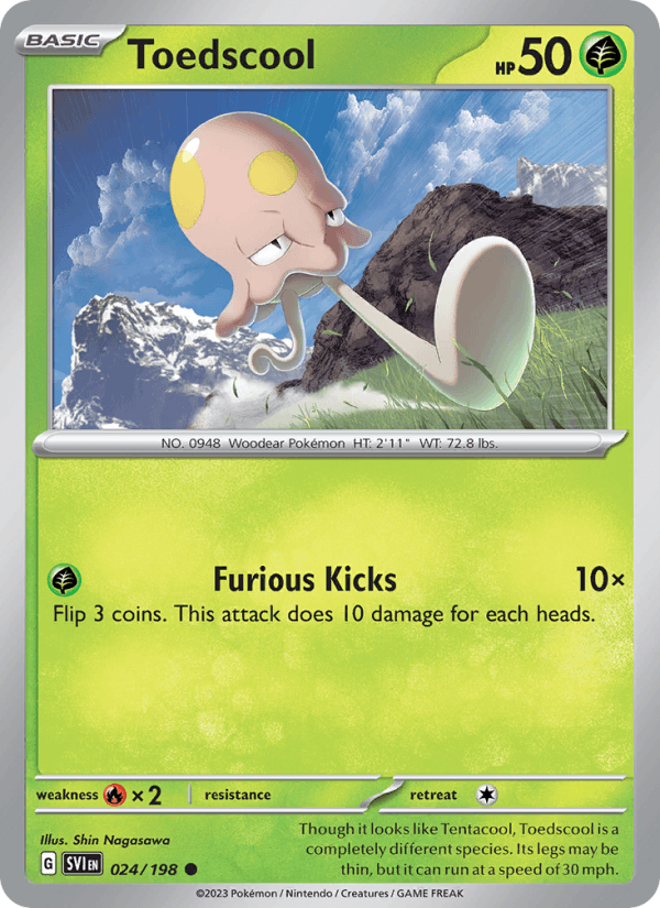Toedscool 24/198 Scarlet & Violet English Pokémon card