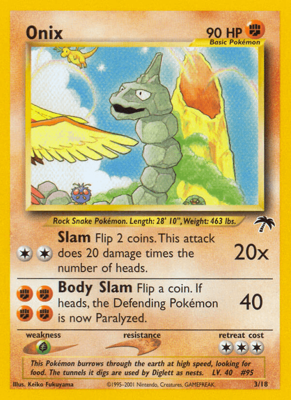 Onix 3 Southern Islands English Pokemon card