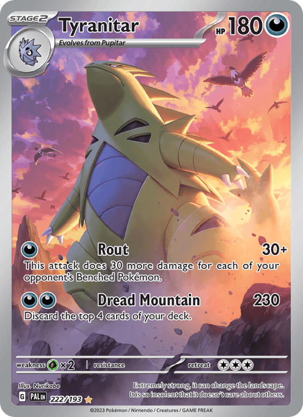 Tyranitar 222/193 Paldea Evolved English Pokémon card
