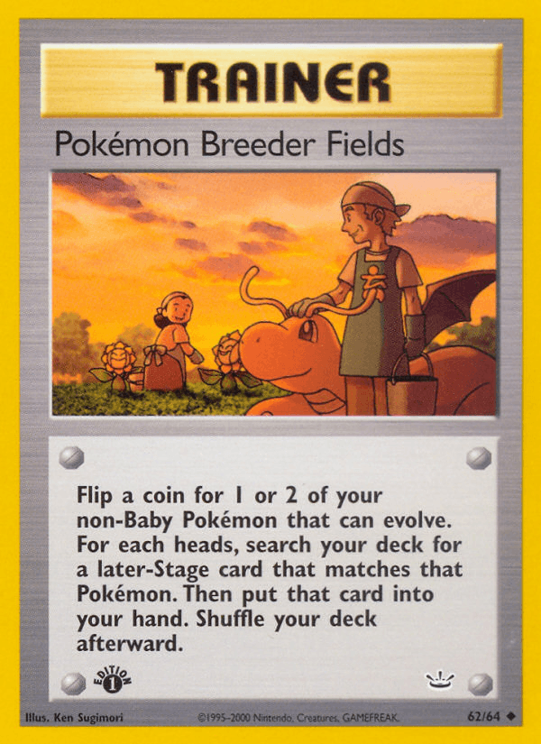 Pokémon Breeder Fields 62 Neo Revelation English Pokemon card