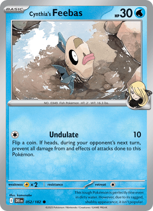 Cynthia's Feebas 52/182 Destined Rivals English Pokémon card