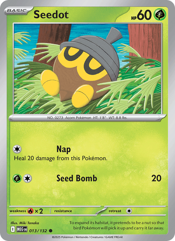 Seedot 13/132 Mega Evolution English Pokémon card