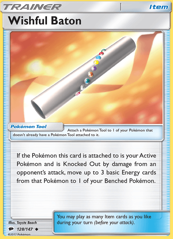 Wishful Baton 128/147 Burning Shadows English Pokémon card