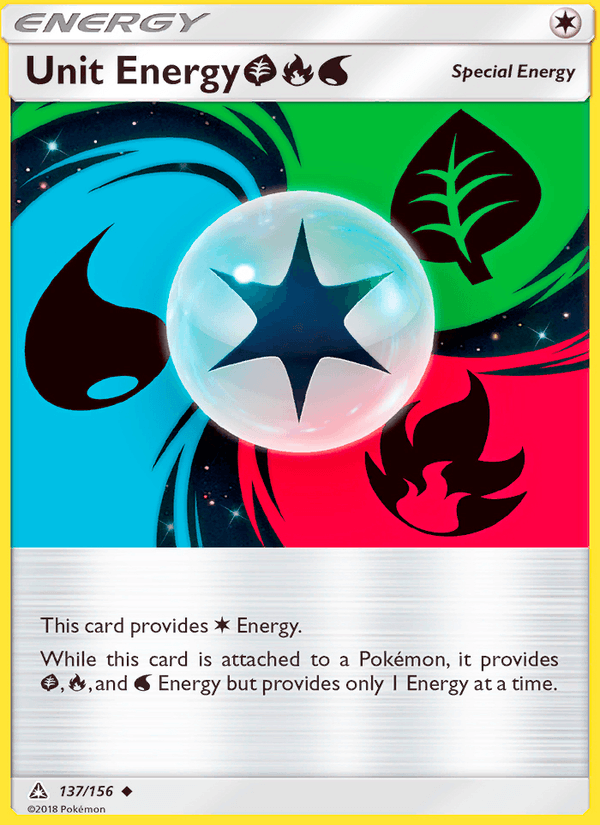 Unit Energy GrassFireWater 137/156 Ultra Prism English Pokémon card