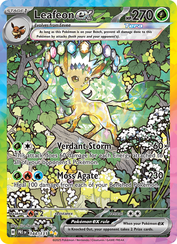 Leafeon ex 144/131 Prismatic Evolutions English Pokémon card
