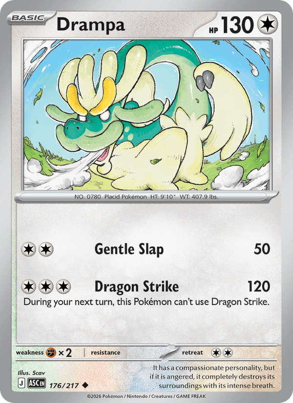 Drampa 176/217 Ascended Heroes English Pokémon card