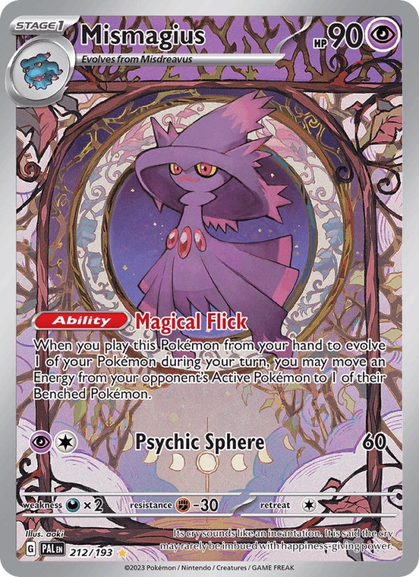 Mismagius 212/193 Paldea Evolved English Pokémon card