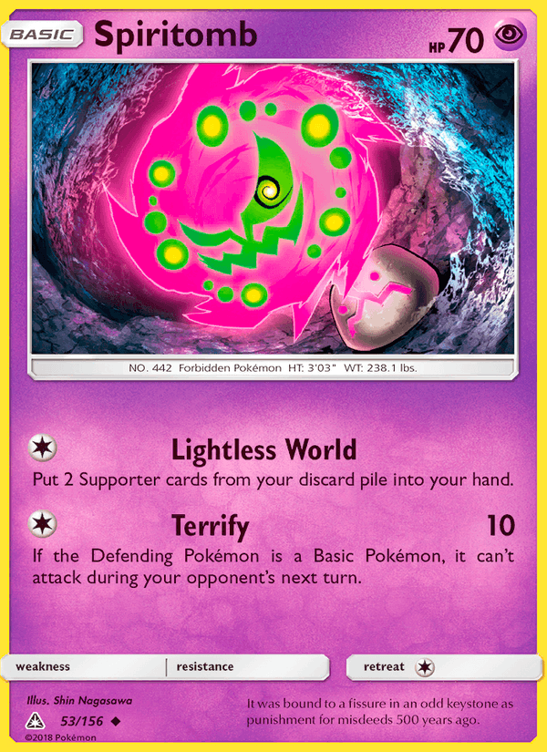 Spiritomb 53/156 Ultra Prism English Pokémon card