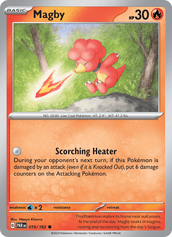 Magby 19/182 Paradox Rift English Pokémon card