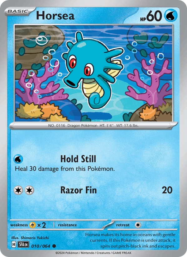 Horsea 10/64 Shrouded Fable English Pokémon card