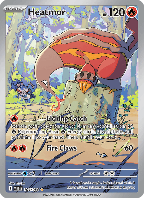 Heatmor 104/86 White Flare English Pokémon card