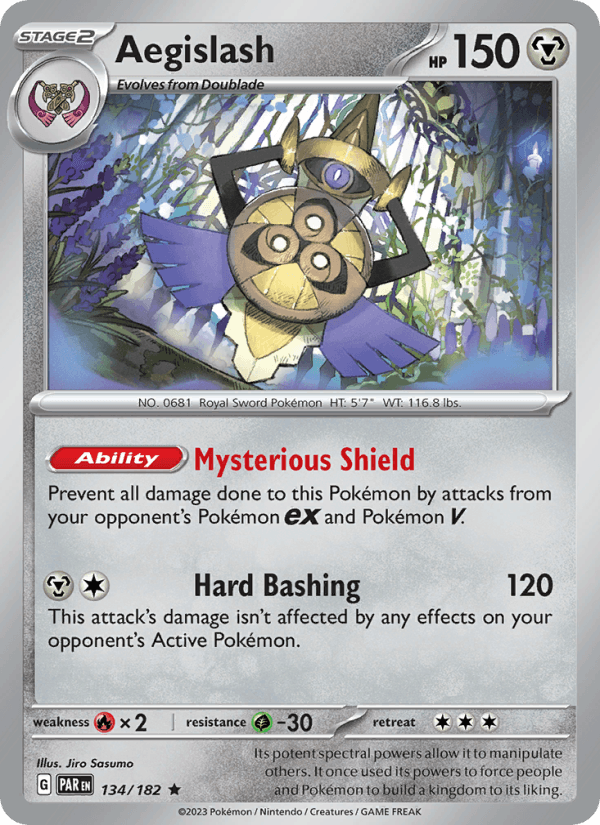 Aegislash 134/182 Paradox Rift English Pokémon card