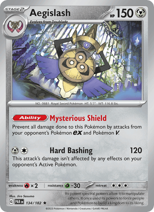 Aegislash 134/182 Paradox Rift English Pokémon card