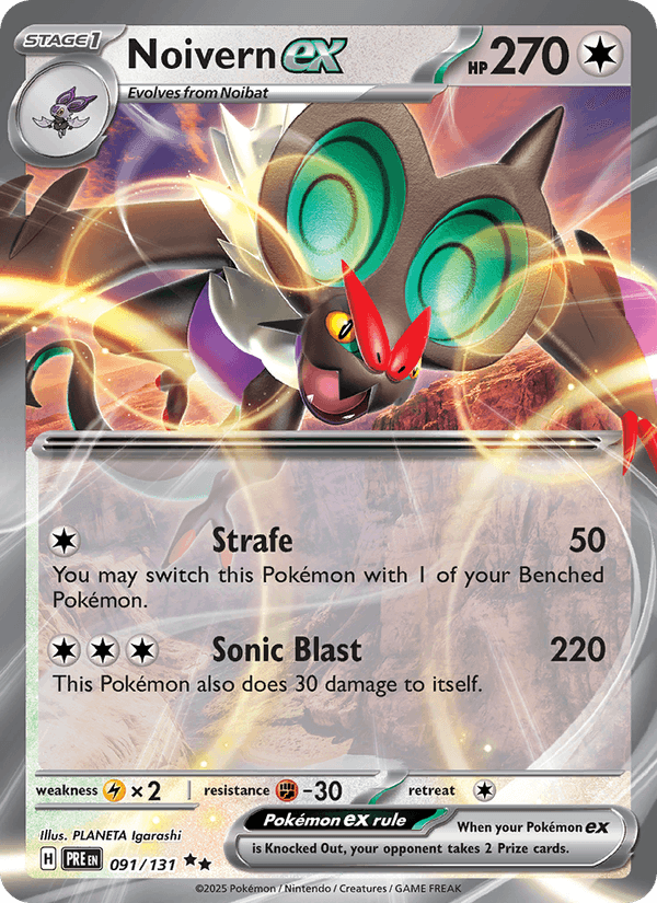 Noivern ex 91/131 Prismatic Evolutions English Pokémon card