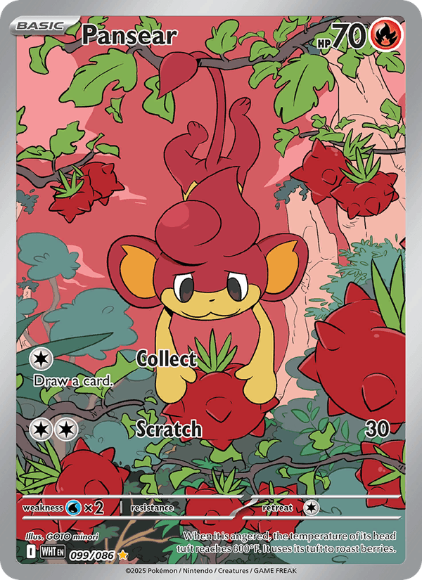 Pansear 99/86 White Flare English Pokémon card