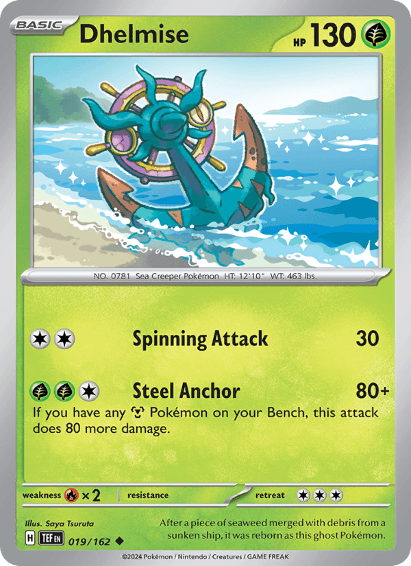 Dhelmise 19/162 Temporal Forces English Pokémon card