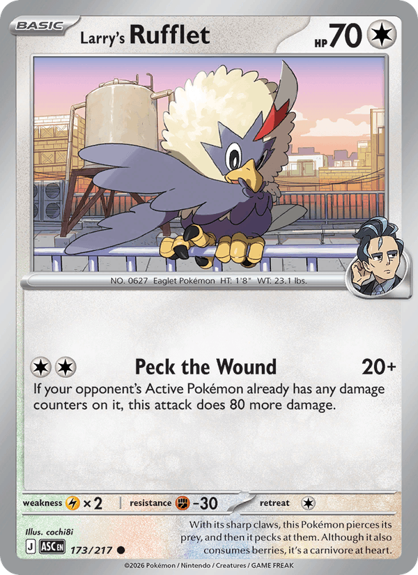 Larry's Rufflet 173/217 Ascended Heroes English Pokémon card